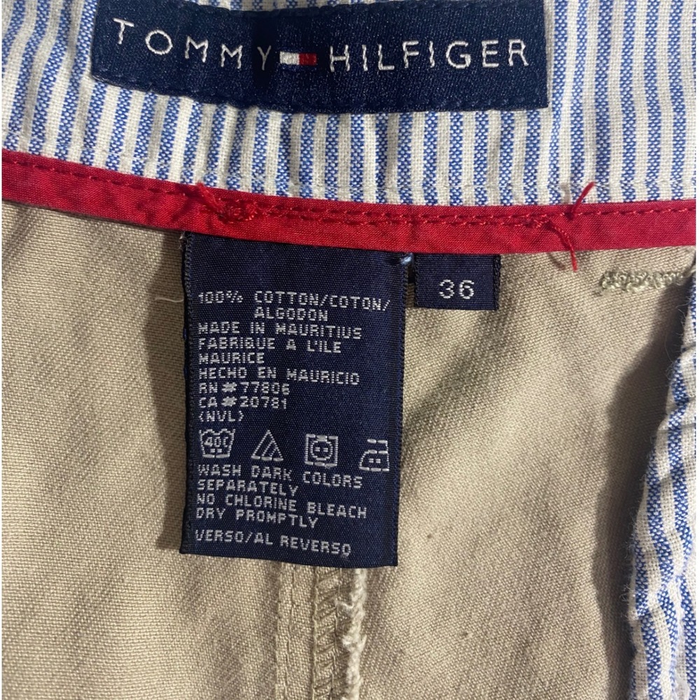 Tommy Hilfiger Cargo Shorts Mens 36 Tan Excellent Cotton Twill Casual Classic - Picture 8 of 10
